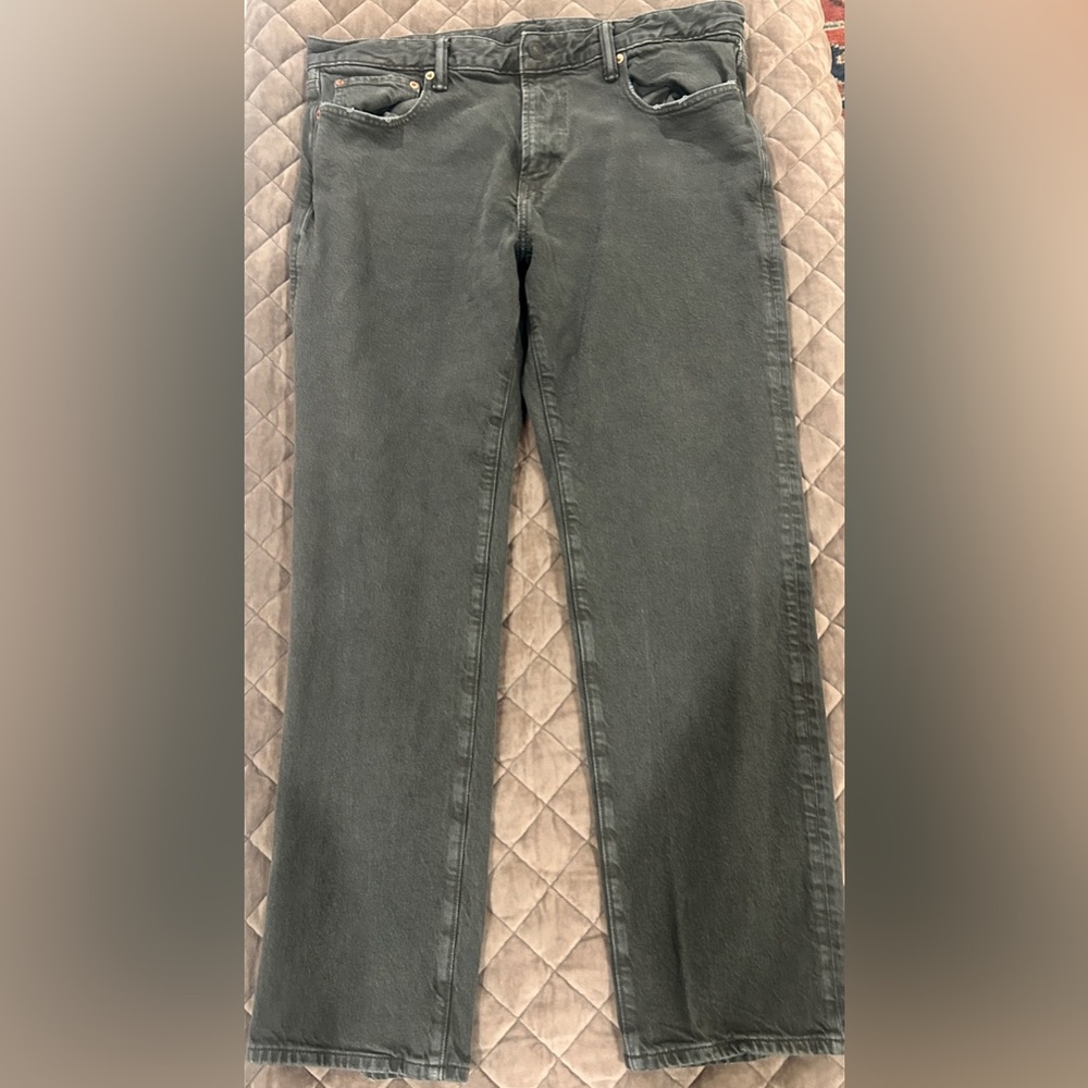 American Eagle Outfitters Men's Slim Straight Jeans - Dark Gray